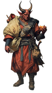 Friendly Tiefling Monk Vinyl Car Decal Sticker – Waterproof & UV-Resistant 8"