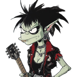 Punk Rock Orc Vinyl Car Decal Sticker – Waterproof & UV-Resistant 8"