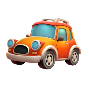 Cartoon Car Race Vinyl Car Decal Sticker – Waterproof & UV-Resistant 8"