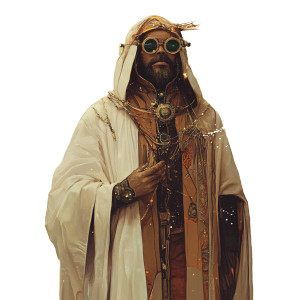 Futurist Fantasy Wizard Vinyl Car Decal Sticker – Waterproof & UV-Resistant 8"