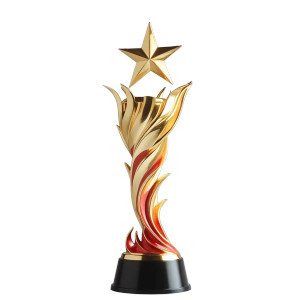 Golden Victory Trophy V2 Vinyl Car Decal Sticker – Waterproof & UV-Resistant 8"