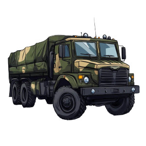 Military Truck Cartoon Vinyl Car Decal Sticker – Waterproof & UV-Resistant 8" Military Truck Cartoon Vinyl Car Decal Sticker – Waterproof & UV-Resistant 8"
