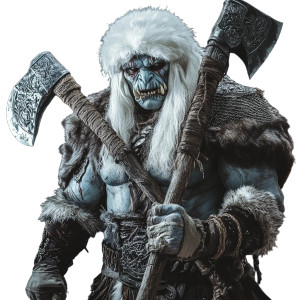 Evil Orc Warrior Vinyl Car Decal Sticker – Waterproof & UV-Resistant 8"