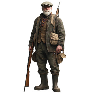 Hunter Depiction Vinyl Car Decal Sticker – Waterproof & UV-Resistant 8"