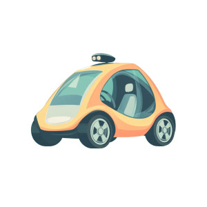Self-Driving Car Vinyl Car Decal Sticker – Waterproof & UV-Resistant 8"