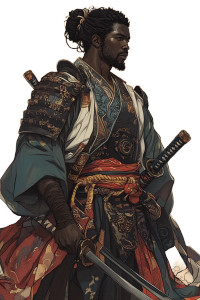 African American Samurai Vinyl Car Decal Sticker – Waterproof & UV-Resistant 8" African American Samurai Vinyl Car Decal Sticker – Waterproof & UV-Resistant 8"
