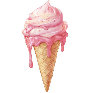 Melted Anime Ice-Cream Vinyl Car Decal Sticker – Waterproof & UV-Resistant 8"