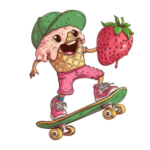 Skateboarding Ice Cream Vinyl Car Decal Sticker – Waterproof & UV-Resistant 8" Skateboarding Ice Cream Vinyl Car Decal Sticker – Waterproof & UV-Resistant 8"