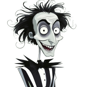 Beetlejuice Cartoon Vinyl Car Decal Sticker – Waterproof & UV-Resistant 8"