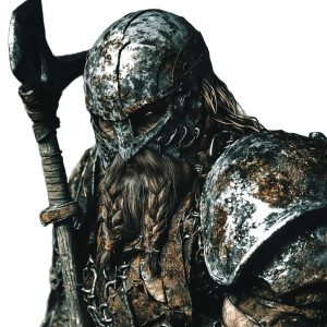 Armored Dwarf Blacksmith Vinyl Car Decal Sticker – Waterproof & UV-Resistant 8"