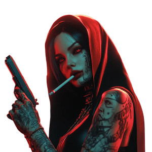 Tattooed Nun Rebel Vinyl Car Decal Sticker – Waterproof & UV-Resistant 8"