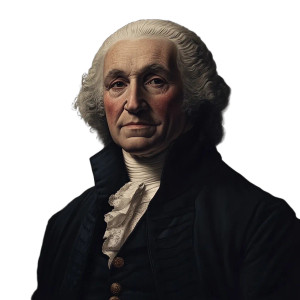 George Washington Portrait V8 Vinyl Car Decal Sticker – Waterproof & UV-Resistant 8"