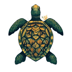 Intricate Turtle Shell Vinyl Car Decal Sticker – Waterproof & UV-Resistant 8"