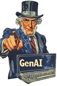 Genai Recruiter Vinyl Car Decal Sticker – Waterproof & UV-Resistant 8"