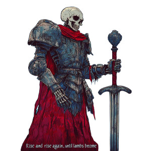 Noble Skeleton Knight Vinyl Car Decal Sticker – Waterproof & UV-Resistant 8"
