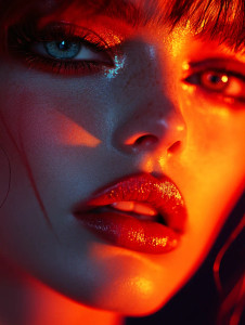 Glamorous Makeup Portrait Vinyl Car Decal Sticker – Waterproof & UV-Resistant 8"