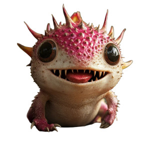 Dragon-Fruit Baby Monster Vinyl Car Decal Sticker – Waterproof & UV-Resistant 8"