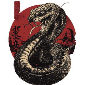 Yakuza Cobra Designs Vinyl Car Decal Sticker – Waterproof & UV-Resistant 8"