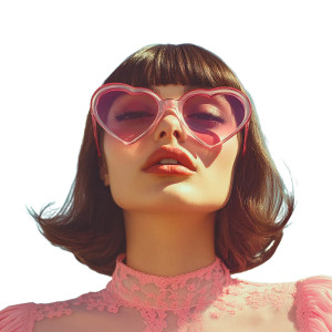 Retrofuturistic Fashion Brunette Vinyl Car Decal Sticker – Waterproof & UV-Resistant 8"