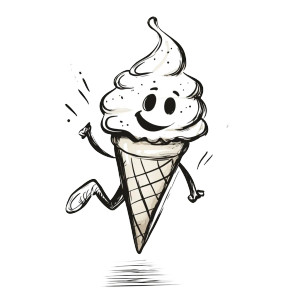 Funny Ice Cream Vinyl Car Decal Sticker – Waterproof & UV-Resistant 8"