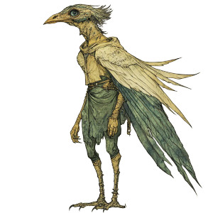 Anthropomorphic Bird Person Vinyl Car Decal Sticker – Waterproof & UV-Resistant 8"