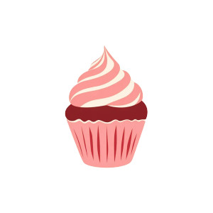 Cupcake Symbol Vinyl Car Decal Sticker – Waterproof & UV-Resistant 8"