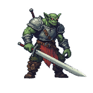 Goblin Mercenary Vinyl Car Decal Sticker – Waterproof & UV-Resistant 8"