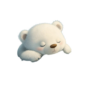 Sleeping Teddy Bear V3 Vinyl Car Decal Sticker – Waterproof & UV-Resistant 8"