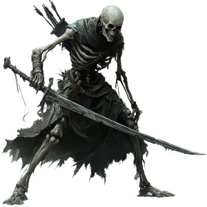 Fantasy Skeleton Warrior V3 Vinyl Car Decal Sticker – Waterproof & UV-Resistant 8"