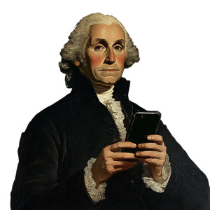 George Washington Smartphone Vinyl Car Decal Sticker – Waterproof & UV-Resistant 8"