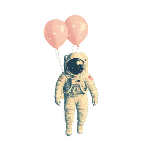Astronaut With Balloons Vinyl Car Decal Sticker – Waterproof & UV-Resistant 8" Astronaut With Balloons Vinyl Car Decal Sticker – Waterproof & UV-Resistant 8"