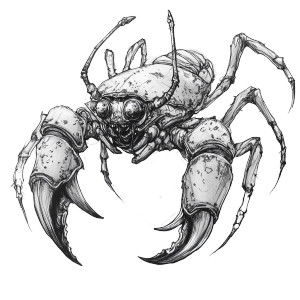 Alien Crab Vinyl Car Decal Sticker – Waterproof & UV-Resistant 8"