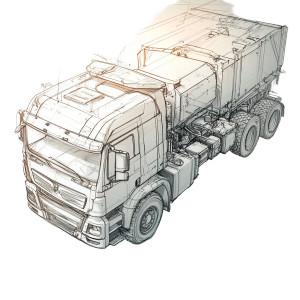 Futuristic Sketched Truck Vinyl Car Decal Sticker – Waterproof & UV-Resistant 8" Futuristic Sketched Truck Vinyl Car Decal Sticker – Waterproof & UV-Resistant 8"