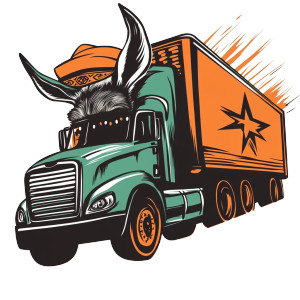 Donkey Truck Logo Vinyl Car Decal Sticker – Waterproof & UV-Resistant 8"
