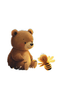 Bear And Bee Play Vinyl Car Decal Sticker – Waterproof & UV-Resistant 8" Bear And Bee Play Vinyl Car Decal Sticker – Waterproof & UV-Resistant 8"