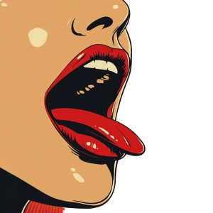 Playful Comic Woman Vinyl Car Decal Sticker – Waterproof & UV-Resistant 8"