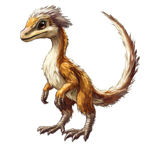 Fluffy Deinonychus Vinyl Car Decal Sticker – Waterproof & UV-Resistant 8"