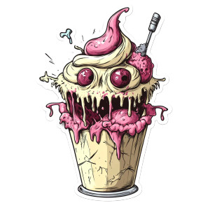 Sundae Monster Vinyl Car Decal Sticker – Waterproof & UV-Resistant 8" Sundae Monster Vinyl Car Decal Sticker – Waterproof & UV-Resistant 8"