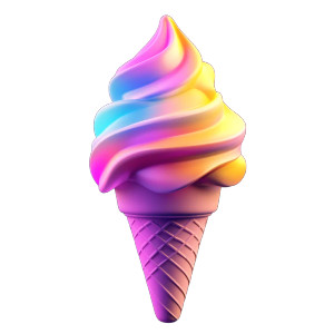 Futuristic Pastel Ice Cream Vinyl Car Decal Sticker – Waterproof & UV-Resistant 8"