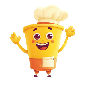 Cheerful Cup Character Vinyl Car Decal Sticker – Waterproof & UV-Resistant 8"