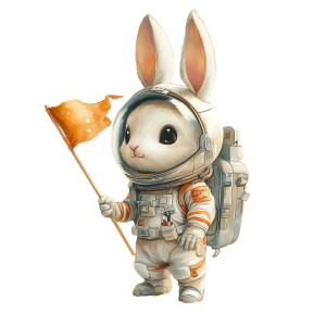 Bunny Astronaut Planting Vinyl Car Decal Sticker – Waterproof & UV-Resistant 8" Bunny Astronaut Planting Vinyl Car Decal Sticker – Waterproof & UV-Resistant 8"