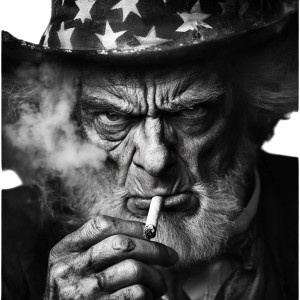 Battle-Worn Uncle Sam Vinyl Car Decal Sticker – Waterproof & UV-Resistant 8"