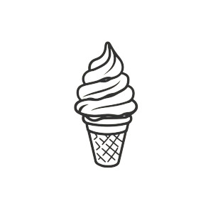 Ice Cream Logo V9 Vinyl Car Decal Sticker – Waterproof & UV-Resistant 8"