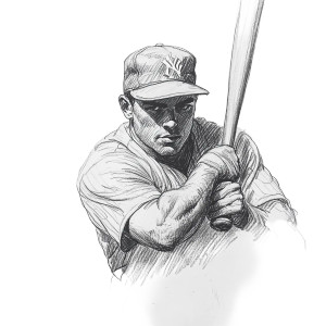 1930S Baseball Player Vinyl Car Decal Sticker – Waterproof & UV-Resistant 8"