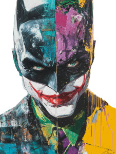 Abstract Batman Joker V2 Vinyl Car Decal Sticker – Waterproof & UV-Resistant 8"