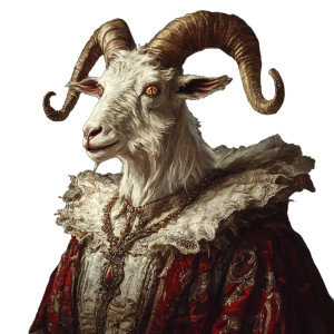 Nightmare Goat Vinyl Car Decal Sticker – Waterproof & UV-Resistant 8"
