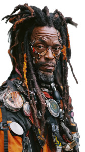 Cybernetic Rasta Cyborg Vinyl Car Decal Sticker – Waterproof & UV-Resistant 8"