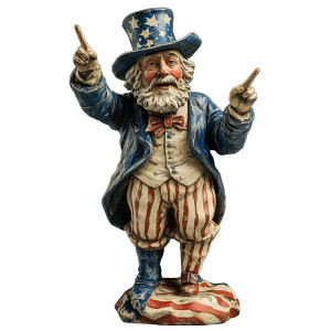 Uncle Sam Statuette Vinyl Car Decal Sticker – Waterproof & UV-Resistant 8"