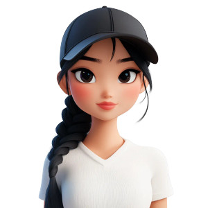 Asian Cartoon Beauty Vinyl Car Decal Sticker – Waterproof & UV-Resistant 8"