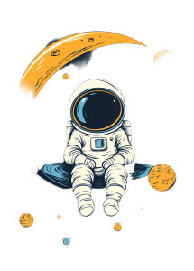 Cartoon Astronaut Vinyl Car Decal Sticker – Waterproof & UV-Resistant 8" Cartoon Astronaut Vinyl Car Decal Sticker – Waterproof & UV-Resistant 8"